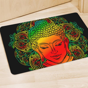 Reggae Buddha Print Polyester Doormat