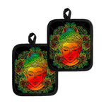 Reggae Buddha Print Pot Holders