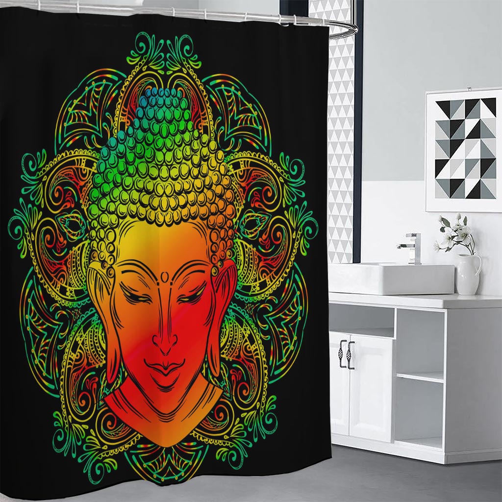 Reggae Buddha Print Premium Shower Curtain