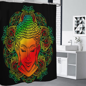 Reggae Buddha Print Premium Shower Curtain