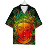 Reggae Buddha Print Rayon Hawaiian Shirt