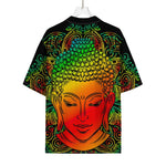 Reggae Buddha Print Rayon Hawaiian Shirt