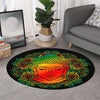 Reggae Buddha Print Round Rug