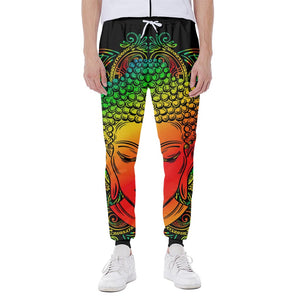 Reggae Buddha Print Scuba Joggers