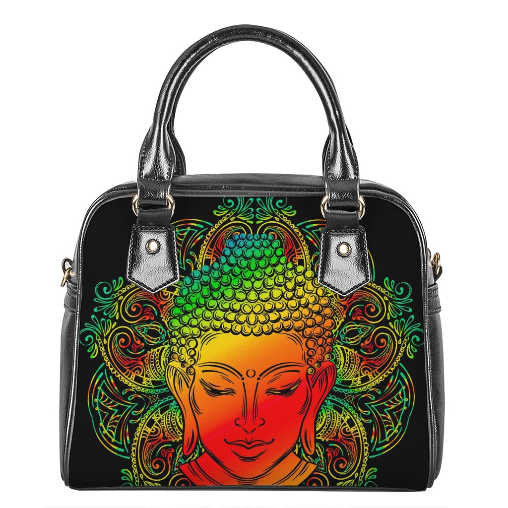 Reggae Buddha Print Shoulder Handbag