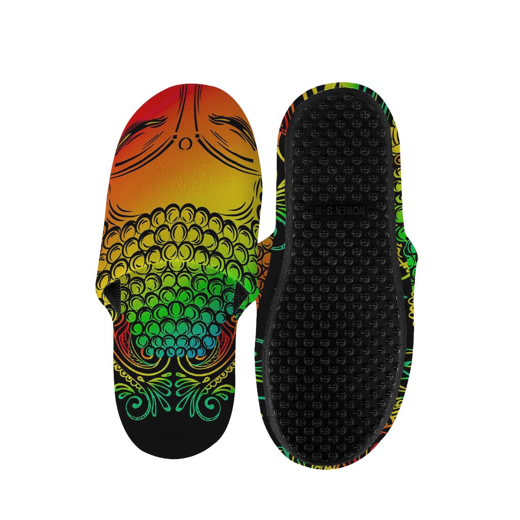 Reggae Buddha Print Slippers