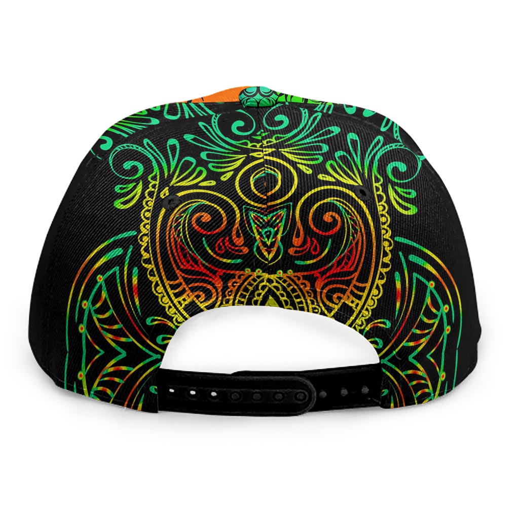 Reggae Buddha Print Snapback Cap