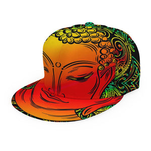 Reggae Buddha Print Snapback Cap