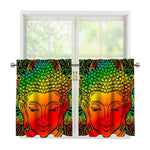 Reggae Buddha Print Tier Curtains