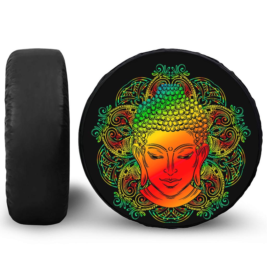 Reggae Buddha Print Tire Cover