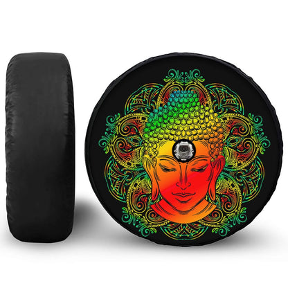 Reggae Buddha Print Tire Cover With Camera Hole