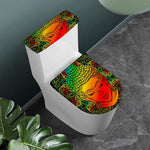 Reggae Buddha Print Toilet Lid And Tank Cover Set