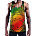 Reggae Buddha Print Men's Workout Tank Top