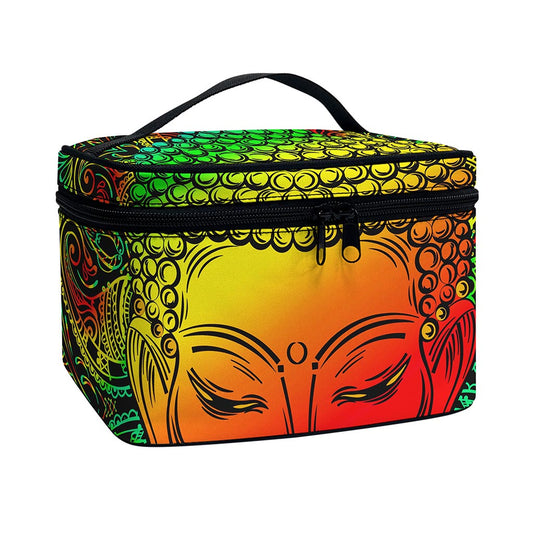 Reggae Buddha Print Travel Makeup Bag