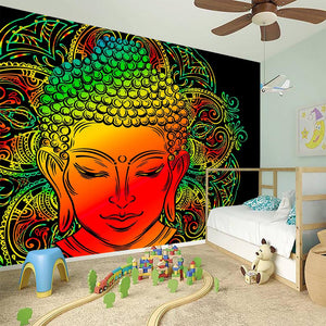 Reggae Buddha Print Wall Sticker