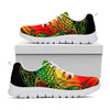 Reggae Buddha Print White Running Shoes