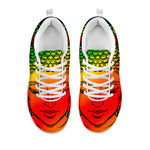 Reggae Buddha Print White Running Shoes