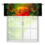 Reggae Buddha Print Window Valance