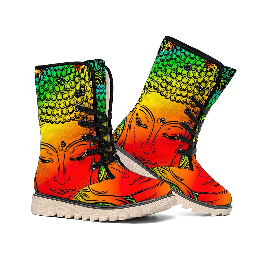 Reggae Buddha Print Winter Boots