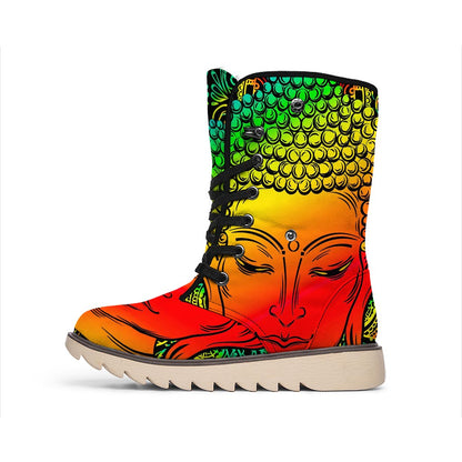 Reggae Buddha Print Winter Boots