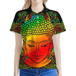 Reggae Buddha Print Women's Polo Shirt