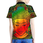 Reggae Buddha Print Women's Polo Shirt