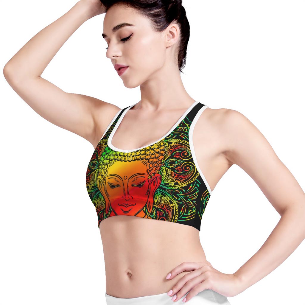 Reggae Buddha Print Women's Sports Bra