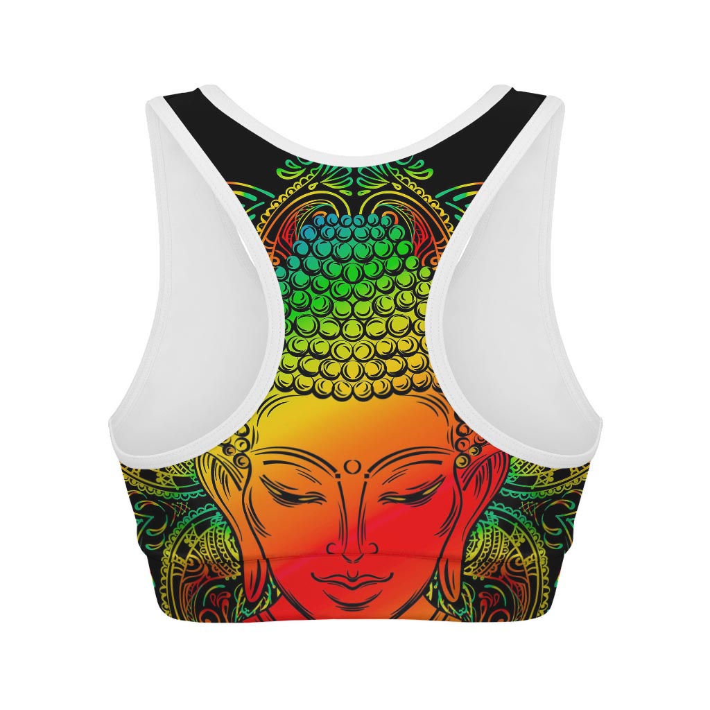 Reggae Buddha Print Women's Sports Bra