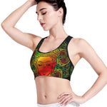 Reggae Buddha Print Women's Sports Bra