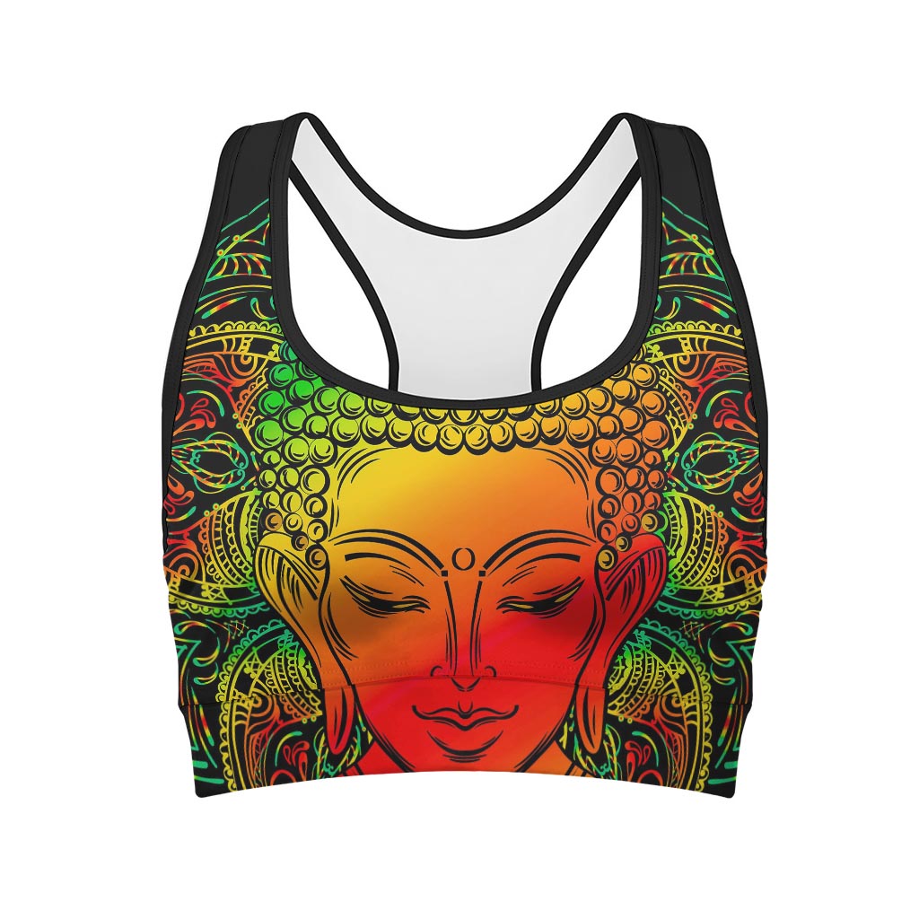 Reggae Buddha Print Women's Sports Bra