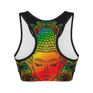 Reggae Buddha Print Women's Sports Bra