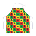 Reggae Marijuana Leaf Pattern Print Adjustable Apron