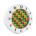 Reggae Marijuana Leaf Pattern Print Alarm Clock
