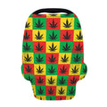 Reggae Marijuana Leaf Pattern Print Baby Seat Cover