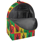 Reggae Marijuana Leaf Pattern Print Backpack