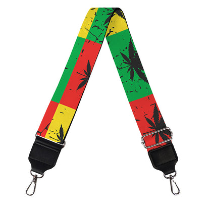 Reggae Marijuana Leaf Pattern Print Bag Strap