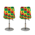 Reggae Marijuana Leaf Pattern Print Bar Stool Covers