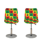Reggae Marijuana Leaf Pattern Print Bar Stool Covers