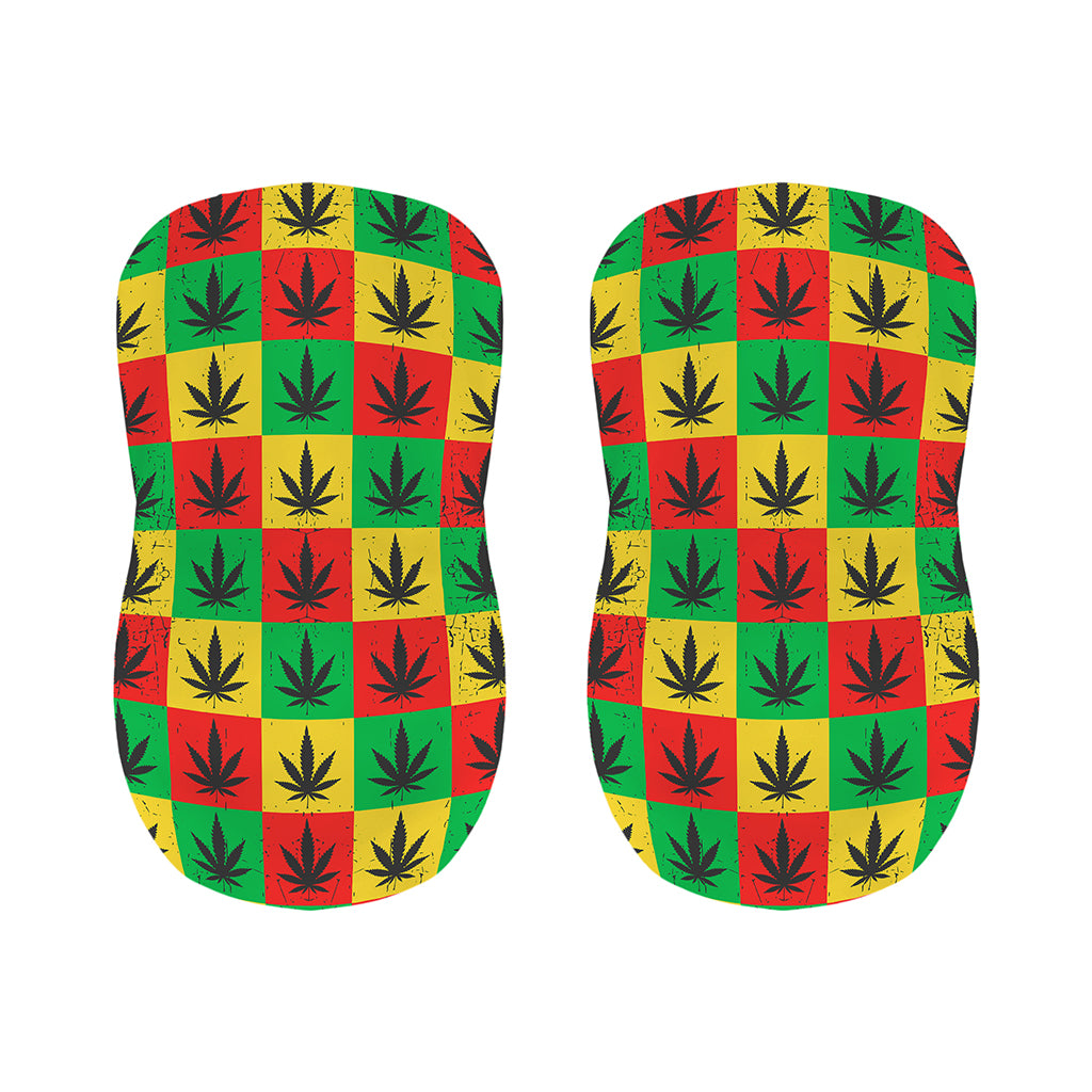 Reggae Marijuana Leaf Pattern Print Bar Stool Covers