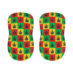 Reggae Marijuana Leaf Pattern Print Bar Stool Covers