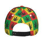 Reggae Marijuana Leaf Pattern Print Baseball Cap