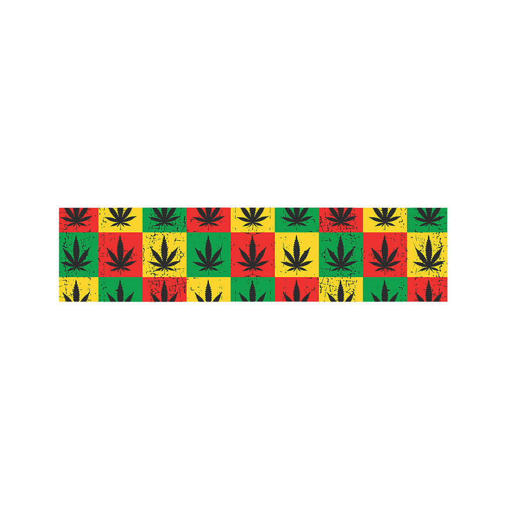 Reggae Marijuana Leaf Pattern Print Bed Runner