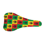 Reggae Marijuana Leaf Pattern Print Bicycle Seat Cover