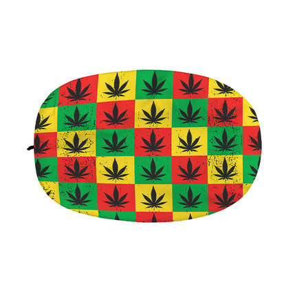 Reggae Marijuana Leaf Pattern Print Car Side Mirror Covers