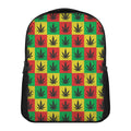 Reggae Marijuana Leaf Pattern Print Casual Backpack