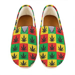 Reggae Marijuana Leaf Pattern Print Casual Shoes