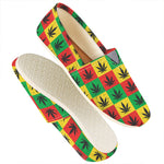 Reggae Marijuana Leaf Pattern Print Casual Shoes