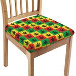 Reggae Marijuana Leaf Pattern Print Chair Cushion Cover