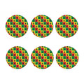 Reggae Marijuana Leaf Pattern Print Coaster Set