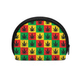 Reggae Marijuana Leaf Pattern Print Coin Purse